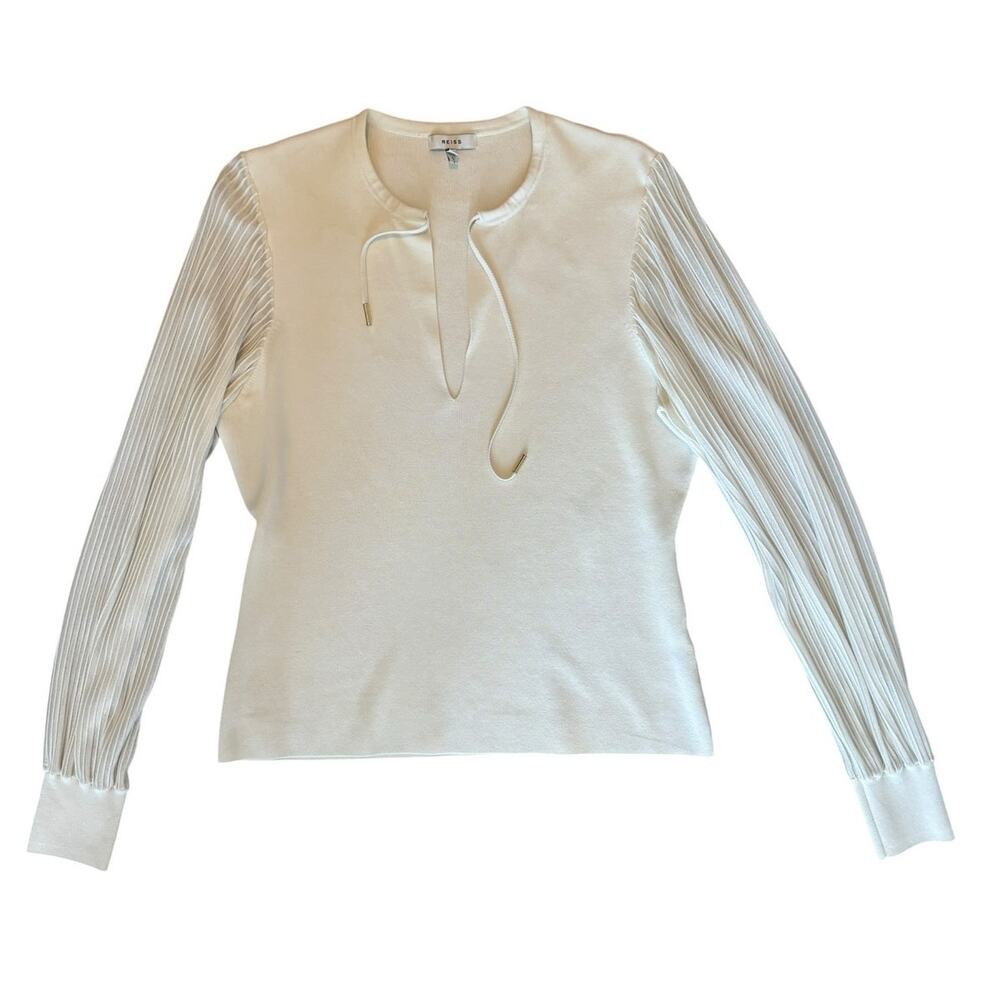 REISS SWEATER OFF WHITE SIZE LARGE